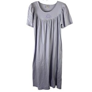 Calida womans pajama sleep dress long  XS purple casual cotton nightgown